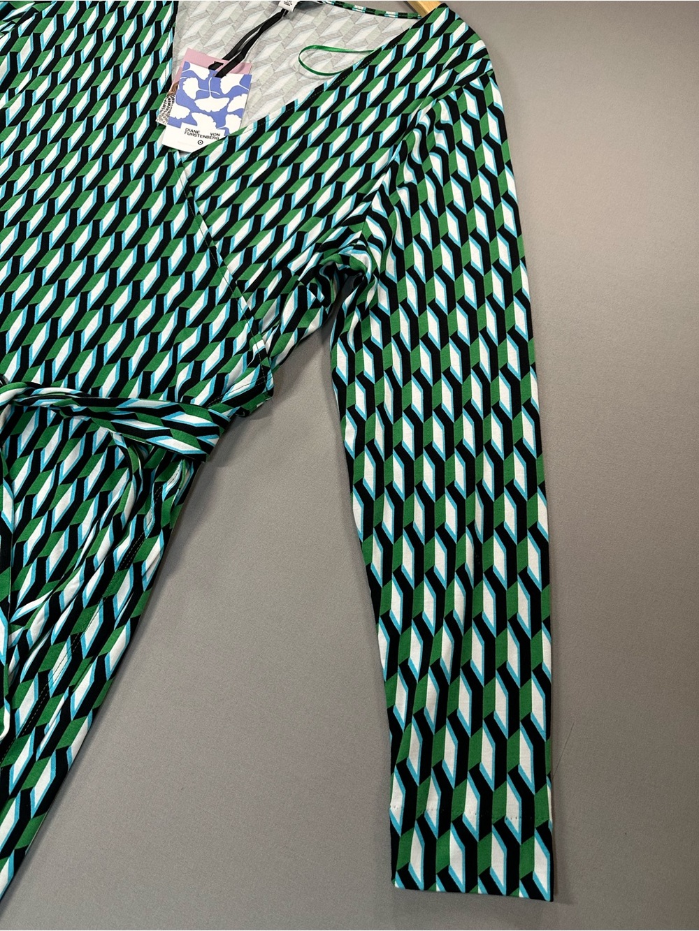 Diane von Furstenberg X Target Long Sleeve Midi Wrap Dress Arrowhead Pattern XXL - Picture 11 of 16